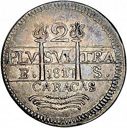 Large Obverse for 2 Reales 1817 coin