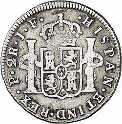 Large Reverse for 2 Reales 1811 coin