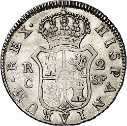 Large Reverse for 2 Reales 1811 coin