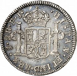 Large Reverse for 2 Reales 1813 coin