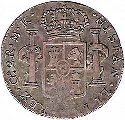 Large Reverse for 2 Reales 1814 coin