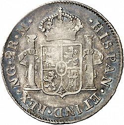 Large Reverse for 2 Reales 1815 coin