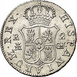 Large Reverse for 2 Reales 1816 coin