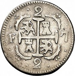 Large Reverse for 2 Reales 1818 coin