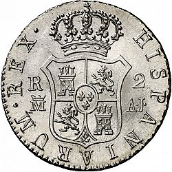 Large Reverse for 2 Reales 1824 coin