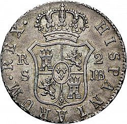 Large Reverse for 2 Reales 1832 coin