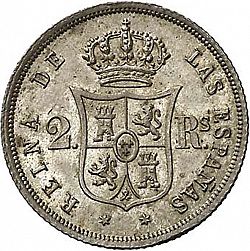Large Reverse for 2 Reales 1861 coin