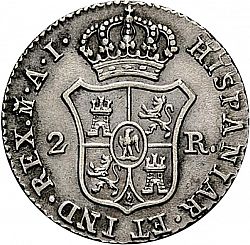 Large Reverse for 2 Reales 1811 coin