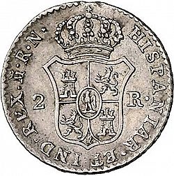 Large Reverse for 2 Reales 1813 coin