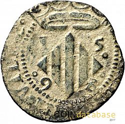 Large Obverse for 2 sous 1598 coin