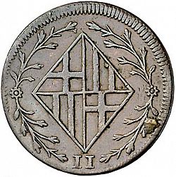 Large Obverse for 2 Cuartos 1809 coin