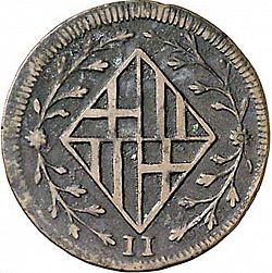 Large Obverse for 2 Cuartos 1810 coin