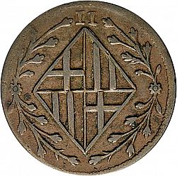 Large Obverse for 2 Cuartos 1813 coin