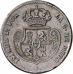 Large Reverse for Doble Décima Real 1853 coin