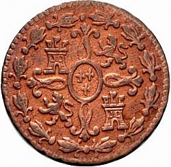 Large Reverse for 2 Maravedies 1777 coin