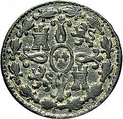Large Reverse for 2 Maravedies 1807 coin