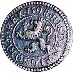 Large Reverse for 2 Maravedies 1598 coin