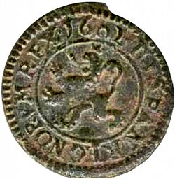 Large Reverse for 2 Maravedies 1602 coin