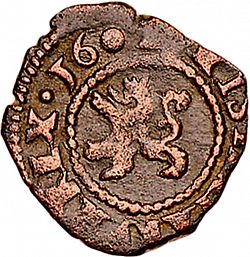 Large Reverse for 2 Maravedies 1602 coin