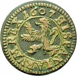 Large Reverse for 2 Maravedies 1607 coin