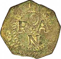 Large Reverse for 2 Maravedies 1618 coin