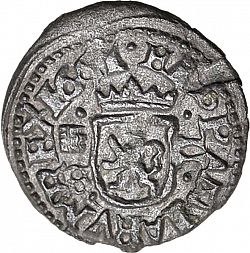 Large Reverse for 2 Maravedies 1661 coin