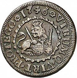 Large Reverse for 2 Maravedies 1746 coin
