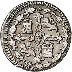 Large Reverse for 2 Maravedies 1814 coin