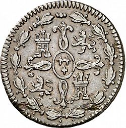 Large Reverse for 2 Maravedies 1819 coin