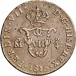 Large Obverse for 2 Quartos 1815 coin