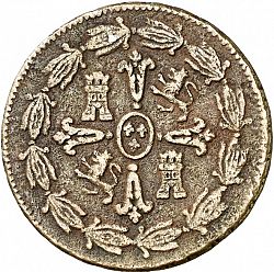 Large Reverse for 2 Quartos 1821 coin