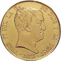 Large Obverse for 320 Reales 1823 coin