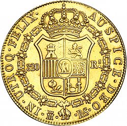 Large Reverse for 320 Reales 1810 coin