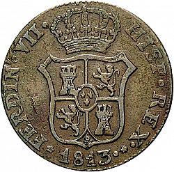 Large Obverse for 3 Cuartos 1813 coin