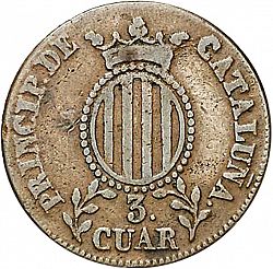 Large Reverse for 3 Cuartos 1836 coin