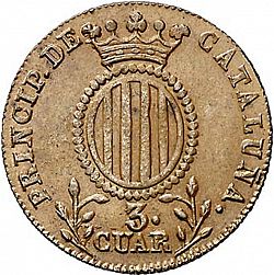 Large Reverse for 3 Cuartos 1838 coin