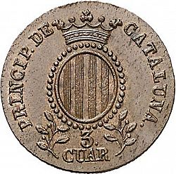 Large Reverse for 3 Cuartos 1846 coin