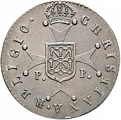 Large Reverse for 3 Maravedies 1818 coin