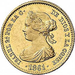 Large Obverse for 40 Reales 1861 coin