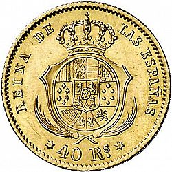 Large Reverse for 40 Reales 1861 coin
