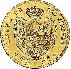 Large Reverse for 40 Reales 1864 coin