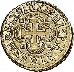 Large Reverse for 4 Escudos 1700 coin
