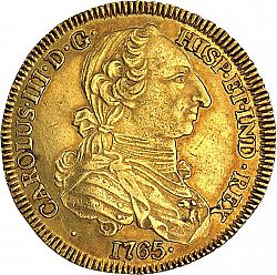 Large Obverse for 4 Escudos 1765 coin