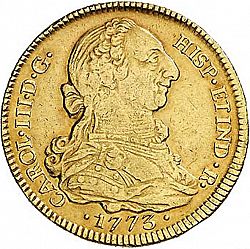 Large Obverse for 4 Escudos 1773 coin