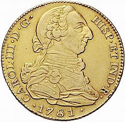 Large Obverse for 4 Escudos 1781 coin