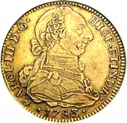 Large Obverse for 4 Escudos 1783 coin