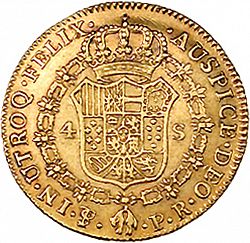 Large Reverse for 4 Escudos 1779 coin