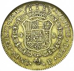 Large Reverse for 4 Escudos 1783 coin