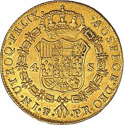 Large Reverse for 4 Escudos 1784 coin