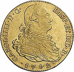 Large Obverse for 4 Escudos 1792 coin